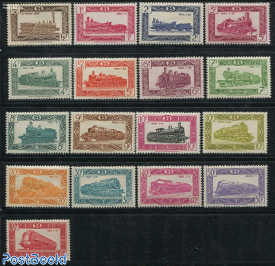 Railway stamps 17v