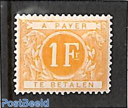 1F, Postage due, Stamp out of set