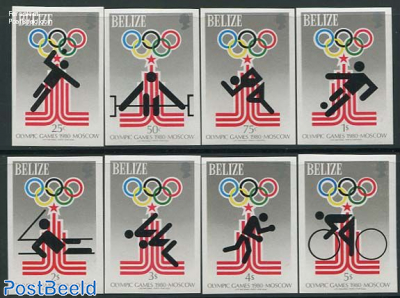 Olympic Games Moscow 8v imperforated