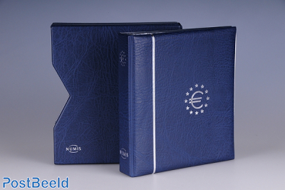 Coin album numis, incl. slipcase, with 5 pocket sheets, blue