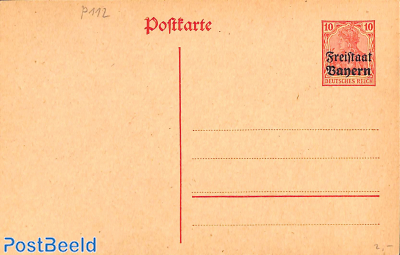 Postcard 10pf, black overprint