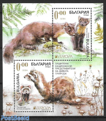Europa, endangered animals s/s, without value, not valid for postage.