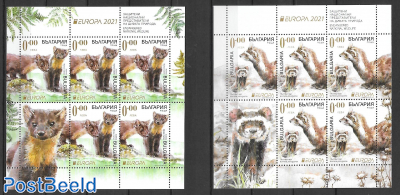 Europa, endangered animals 2 m/s, without value, not valid for postage.