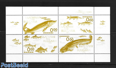 fish in Danube m/s yellow print, not valid for Postage