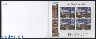 Europa, Castles 8v in booklet (diff perforations)