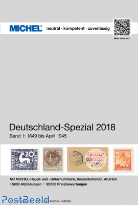 Michel Germany Specialized catalogue Germany part 1 1849 until april 1945. 2018 edition