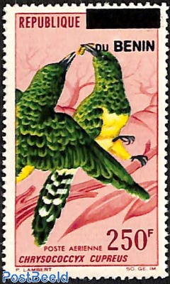 emerald cuckoo, overprint