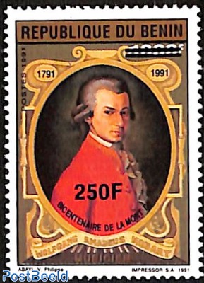 wolfgang amadeus mozart, overprint