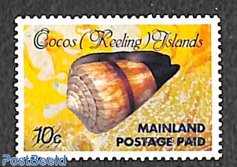 Mainland postage paid 1v with diagonal lines
