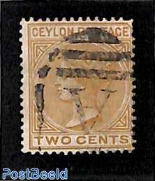 2c, WM CA Crown, Stamp out of set