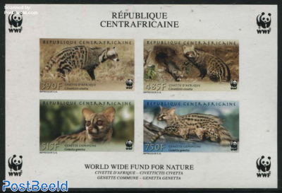 WWF, Civet 4v m/s, imperforated