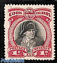 1d, without WM, perf. 14, Stamp out of set