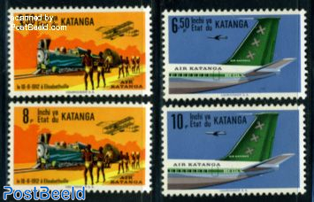 Katanga, Airmail service 4v