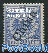 German Post, 20Pf, steep overprint