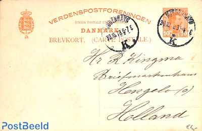 Postcard 10o, used