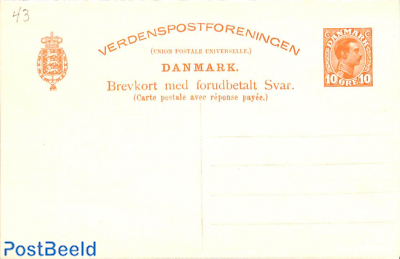 Reply paid postcard 10/10o