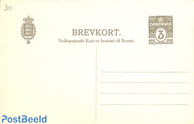 Reply paid postcard 3/3o