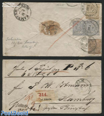 Registered letter from Schwelm to Hamburg