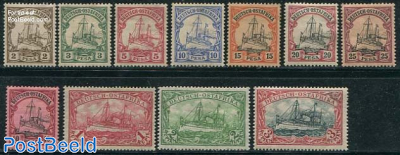 Ostafrika, definitives, ships 11v