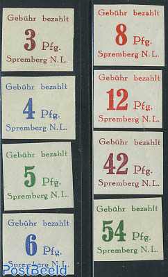 Spremberg, definitives 8v imperforated
