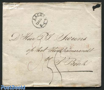 Letter from Aachen to s-Hertogenbosch (NL)