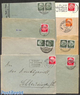 8 covers, some with special postmarks