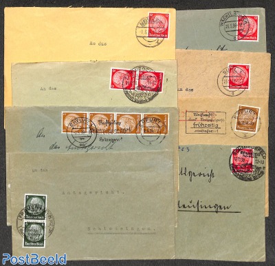 8 covers, some with special postmarks