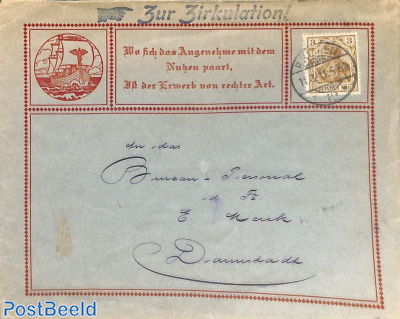 Cover, sent to Darmstadt