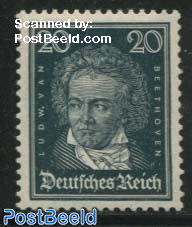 20pf, v. Beethoven, Stamp out of set
