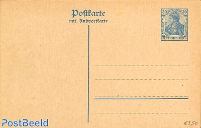 Reply paid postcard  30/30pf