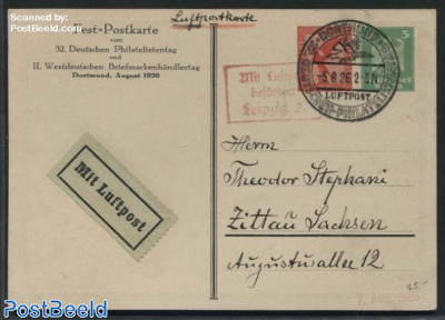 Postcard Philatelic day sent by airmail