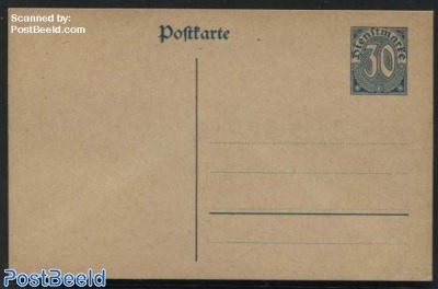 On Service Postcard 30pf (not officially issued)