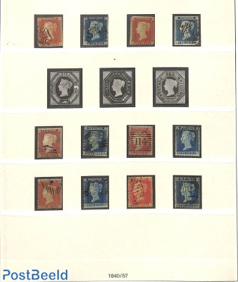 Page with classic UK stamps */o