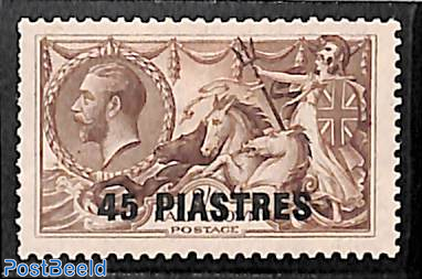 Levant, 45 piastres on 2/6sh, Stamp out of set