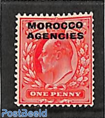 MOROCCO AGENCIES 1d, Stamp out of set