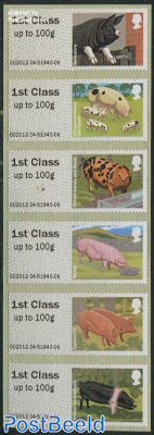British farm animals 6v s-a
