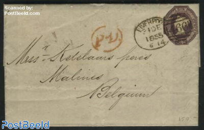 Letter from Liverpool to Belgium