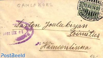 Small cover, sent to Hämeenlinna