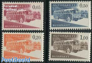 Bus parcel stamps 4v, normal paper