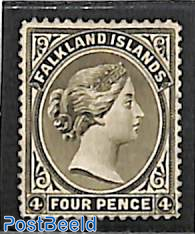 4p, Oliveblack, Stamp out of set