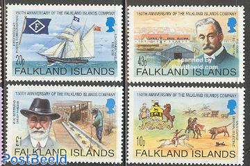 Falkland Islands Company 150th anniversary 4v