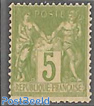 5c, type I, Stamp out of set