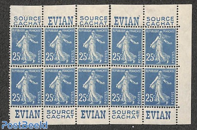 10 stamps with publicity tabs EVIAN