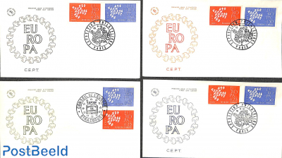 Europa CEPT 2v, set of 4 diff. covers