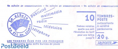 Un siècle de Communication, Booklet 10x timbre rouge s-a