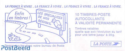 La France a vivre, Booklet 10x timbre rouge s-a