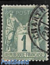 1c green, used, CHARTRES