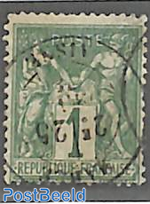 1c green, used