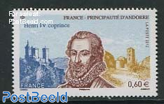 Co-Prince Henri IV 1v, Joint issue Andorra