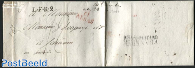 Letter from Arras to Schiedam (NL)